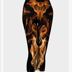 Fire Flame Leggings UV Reactive